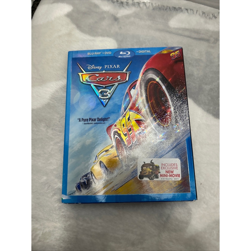 Disney Pixar Cars 3 Blu-ray DVD Digital Movie Includes New Mini-Movie